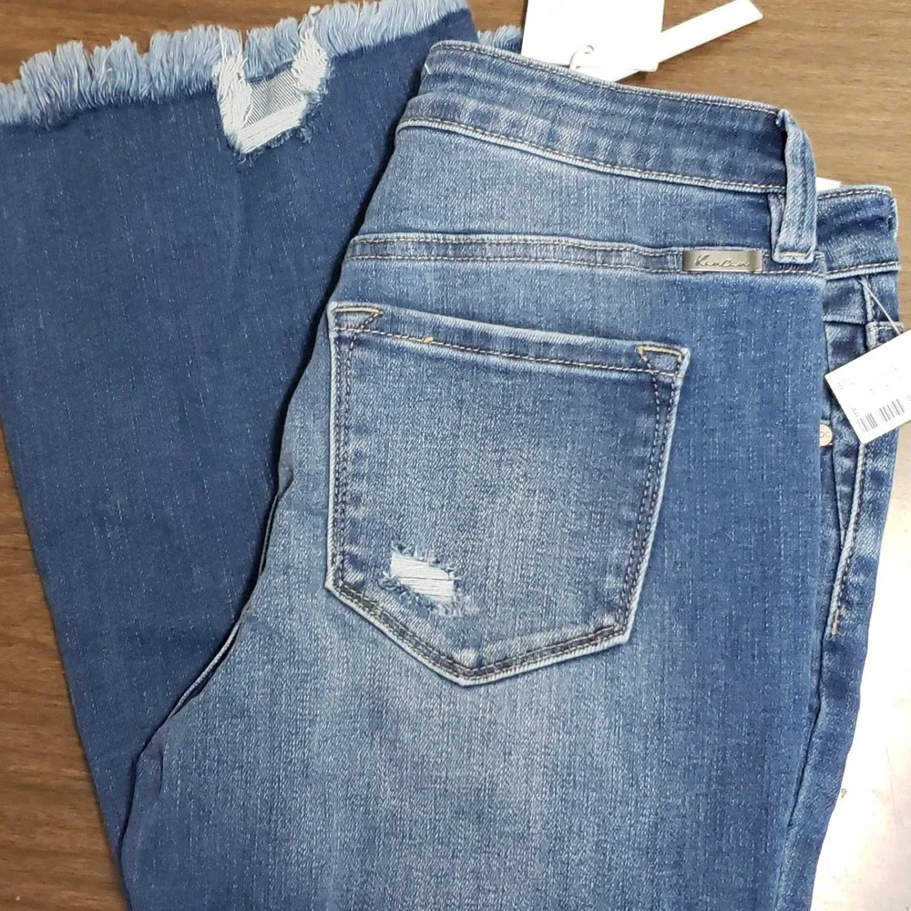 NWT Kancan Distressed Raw Hem Jeans sz 7 - Picture 2 of 7